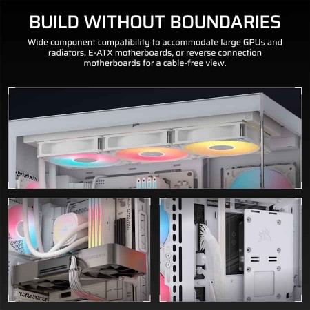 Corsair 3500X RS-R ARGB Case - Panoramic Glass - 3x ARGB Fans - White Corsair 3500X RS-R ARGB Case - Panoramic Glass - 3x ARGB Fans - White