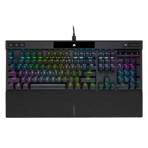 لوحة مفاتيح ألعاب ميكانيكية احترافية CORSAIR K70 RGB PRO، إضاءة RGB ، تقنية AXON Hyper-Processing لمعالجة فائقة السرعة، مفاتيح CHERRY® MX Silent Red - اسود