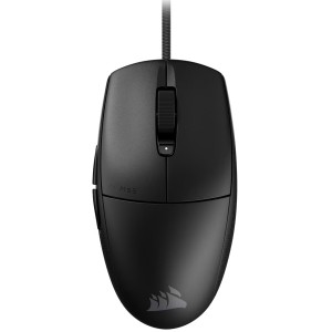 فأرة سلكية احترافية CORSAiR M55، تصل دقتها إلى 16,000 DPI، تتحمل حتى 60 مليون نقرة، مع زر تبديل DPI يحتوي على عدة مستويات مسبقة - اسود