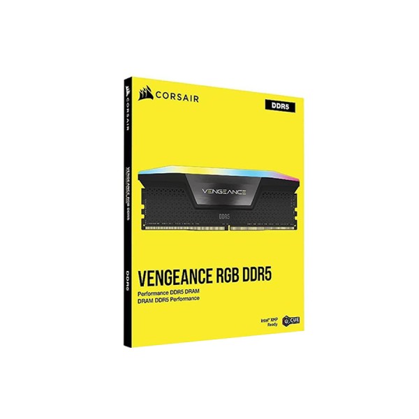 MEMORY DESKTOP CORSAIR VENGEANCE RGB 32GB (2X16GB) DDR5 5600MHz, CL40, RGB via iCUE , intel XMP 3.0 - Black MEMORY DESKTOP CORSAIR VENGEANCE RGB 32GB (2X16GB) DDR5 5600MHz, CL40, RGB via iCUE , intel XMP 3.0 - Black