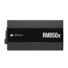 مزود طافة CORSAIR RM850x, قدرة 850 واط, شهادة كفاءة 80+ Gold, تصميم كامل قابل للفصل لتسهيل إدارة الكابلات, دعم معيار ATX 3.1, مروحة 135 مم بنظام Rifle Bearing - أسود