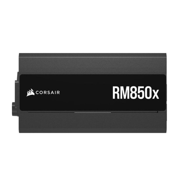 مزود طافة CORSAIR RM850x, قدرة 850 واط, شهادة كفاءة 80+ Gold, تصميم كامل قابل للفصل لتسهيل إدارة الكابلات, دعم معيار ATX 3.1, مروحة 135 مم بنظام Rifle Bearing - أسود