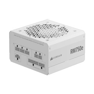 مزود طاقة Corsair RMe Series RM750e 750W Power Supply، بقدرة خرج مستمرة 750 واط، تصميم Fully Modular، يدعم معيار ATX 3.1، مع وضع المروحة Zero RPM للتشغيل الصامت - اسود