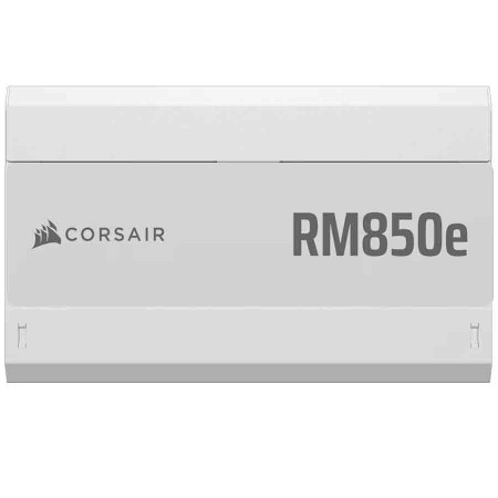 مزود طاقة CORSAIR RM850e، بقدرة 850 واط، شهادة Gold، كابلات كاملة، أبيض