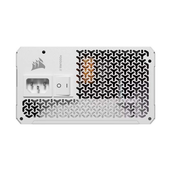 Power Supply CORSAIR RM1000e ,1000W continuous power output ,80 PLUS Gold efficiency ,ATX 3.1 power ,Zero RPM mode - White