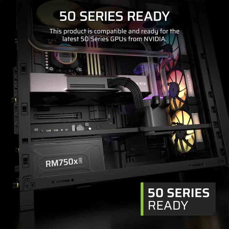 مزود طاقة CORSAIR RM750x SHIFT 750W Fully Modular Power Supply بتصميم Fully Mod،مع كفاءة 80 PLUS Gold، ويتميز بتصميم توصيل جانبي SHIFT لسهولة إدارة الكابلات - اسود مزود طاقة CORSAIR RM750x SHIFT 750W Fully Modular Power Supply بتصميم Fully Mod،مع كفاءة 80 PLUS Gold، ويتميز بتصميم توصيل جانبي SHIFT لسهولة إدارة الكابلات - اسود