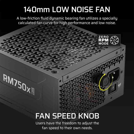 مزود طاقة CORSAIR RM750x SHIFT 750W Fully Modular Power Supply بتصميم Fully Mod،مع كفاءة 80 PLUS Gold، ويتميز بتصميم توصيل جانبي SHIFT لسهولة إدارة الكابلات - اسود مزود طاقة CORSAIR RM750x SHIFT 750W Fully Modular Power Supply بتصميم Fully Mod،مع كفاءة 80 PLUS Gold، ويتميز بتصميم توصيل جانبي SHIFT لسهولة إدارة الكابلات - اسود
