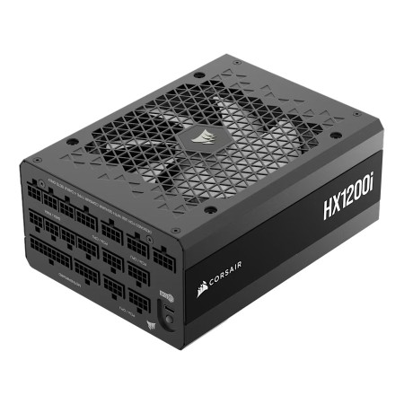 مزود طاقة Corsair HX1200i، شهادة كفاءة 80 PLUS Platinum، يدعم ATX 3.1 و PCIe 5، تقنية Zero RPM Mode للتشغيل الصامت، مكثفات يابانية عالية الجودة – اسود مزود طاقة Corsair HX1200i، شهادة كفاءة 80 PLUS Platinum، يدعم ATX 3.1 و PCIe 5، تقنية Zero RPM Mode للتشغيل الصامت، مكثفات يابانية عالية الجودة – اسود