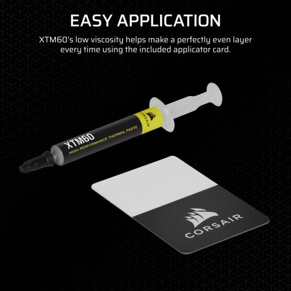 Corsair XTM60 Thermal Paste, 3g , applicator tool for easy spreading, Compatible with all CPUs and GPUs Corsair XTM60 Thermal Paste, 3g , applicator tool for easy spreading, Compatible with all CPUs and GPUs