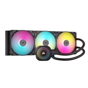 مبرد معالج سائل Corsair iCUE LINK TITAN 420 RX RGB 420mm AIO، ثلاث مراوح RX140 RGB، نظام iCUE LINK، مضخة ثلاثية الطور – اسود