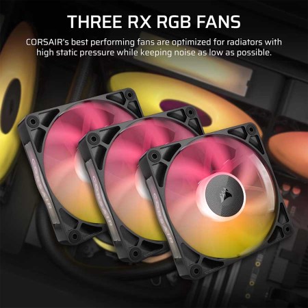 مبرد معالج سائل Corsair iCUE LINK TITAN 420 RX RGB 420mm AIO، ثلاث مراوح RX140 RGB، نظام iCUE LINK، مضخة ثلاثية الطور – اسود مبرد معالج سائل Corsair iCUE LINK TITAN 420 RX RGB 420mm AIO، ثلاث مراوح RX140 RGB، نظام iCUE LINK، مضخة ثلاثية الطور – اسود
