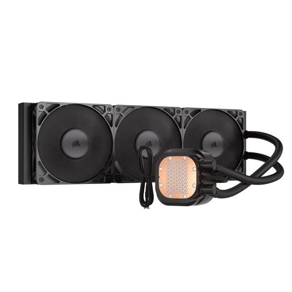 مبرد مائي CORSAIR NAUTILUS 360 RS LCD, ريديتور360 ملم مع 3 مراوح تبريد حجم 120 ملم, شاشة IPS LCD بحجم 2.1 بوصة, متوافق مع معالجات AMD وIntel الحديثة - أسود