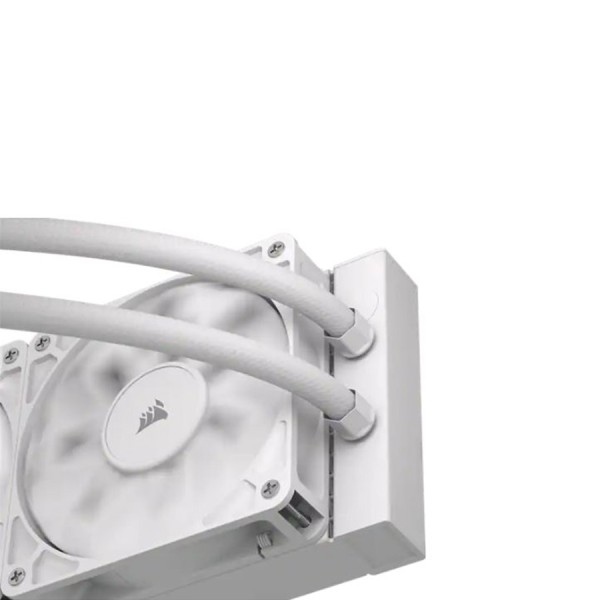 CORSAIR NAUTILUS 360 RS LCD AIO, 360mm radiator 3X 120mm Fans,  2.1-inch IPS LCD screen, support latest AMD and Intel CPUs - WHITE