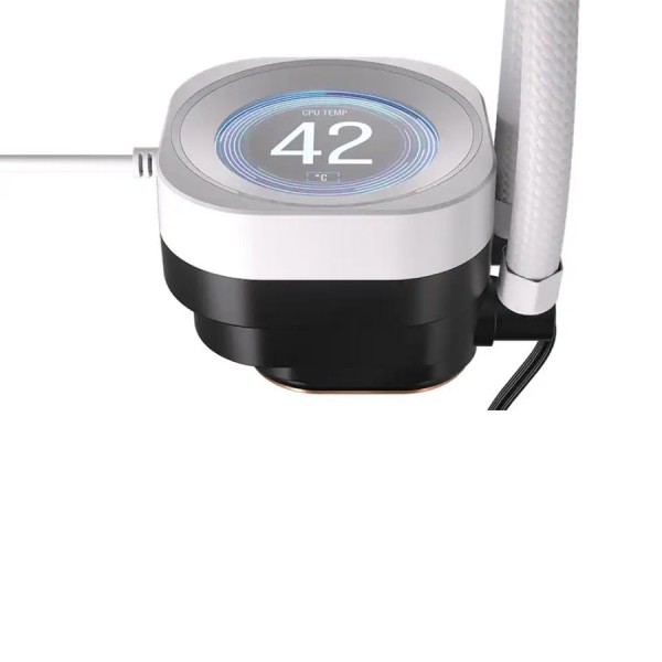 CORSAIR NAUTILUS 360 RS LCD AIO, 360mm radiator 3X 120mm Fans,  2.1-inch IPS LCD screen, support latest AMD and Intel CPUs - WHITE