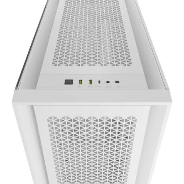 Corsair 5000D Core Airflow Mid-Tower ATX, High-Airflow Front Panel, Tempered Glass Case Windows - White Corsair 5000D Core Airflow Mid-Tower ATX, High-Airflow Front Panel, Tempered Glass Case Windows - White