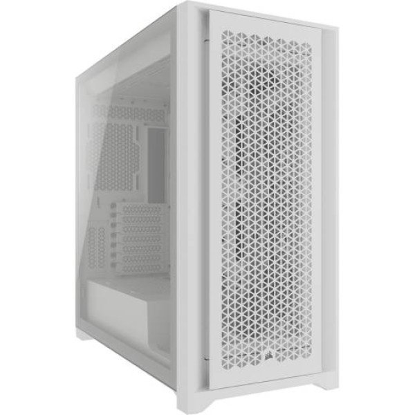 Corsair 5000D Core Airflow Mid-Tower ATX, High-Airflow Front Panel, Tempered Glass Case Windows - White Corsair 5000D Core Airflow Mid-Tower ATX, High-Airflow Front Panel, Tempered Glass Case Windows - White