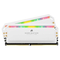 CORSAIR DOMINATOR PLATINUM RGB DDR4 16GB ( 2X8GB ) 3200MHz DESKTOP - WHITE - رامات كورسير دومنيتور مضيئة 