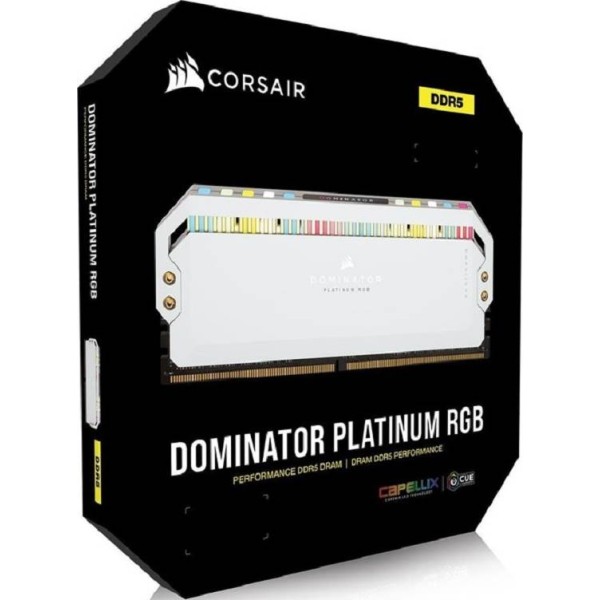 ذاكرة عشوائية كورسير دومينيتور بلاتينيوم مضيئة CORSAIR Dominator Platinum RGB 64GB (2 x 32GB) 5200Mhz DDR5 RAM