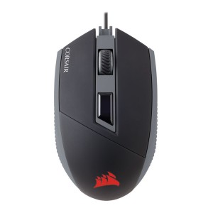 فأرة العاب سلكية Corsair Katar Gaming Mouse, مستشعر بصري عالي الدقة يصل إلى 8000 DPI, وزن 85 جرام, معدل استجابة 1000Hz, مع 4 أوزار قابلة للبرمجة - أسود