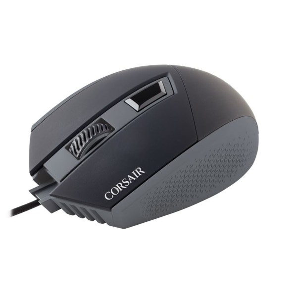 فأرة العاب سلكية Corsair Katar Gaming Mouse, مستشعر بصري عالي الدقة يصل إلى 8000 DPI, وزن 85 جرام, معدل استجابة 1000Hz, مع 4 أوزار قابلة للبرمجة - أسود