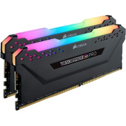CORSAIR VENGEANCE RGB PRO DDR4 RAM 64GB ( 2X32GB ) 3200MHz DESKTOP - BLACK - رامات كورسير فينجنس مضيئة