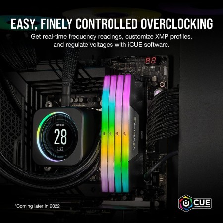 MEMORY DESKTOP CORSAIR VENGEANCE RGB 32GB (2X16GB) DDR5 5600MHz, CL40, RGB via iCUE , intel XMP 3.0 - Black MEMORY DESKTOP CORSAIR VENGEANCE RGB 32GB (2X16GB) DDR5 5600MHz, CL40, RGB via iCUE , intel XMP 3.0 - Black