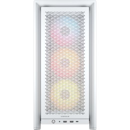 كيس جيمنج كورسير 4000D RS ARGB - ميد تاور ATX - أبيض