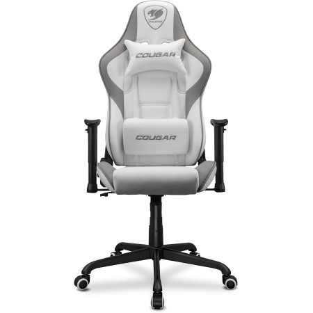 كرسي الألعاب COUGAR ARMOR ELITE, مسند ظهر قابل للإمالة حتى 180°, دعامة غازية Class-4, يتحمل وزن حتى 150 كجم - أبيض