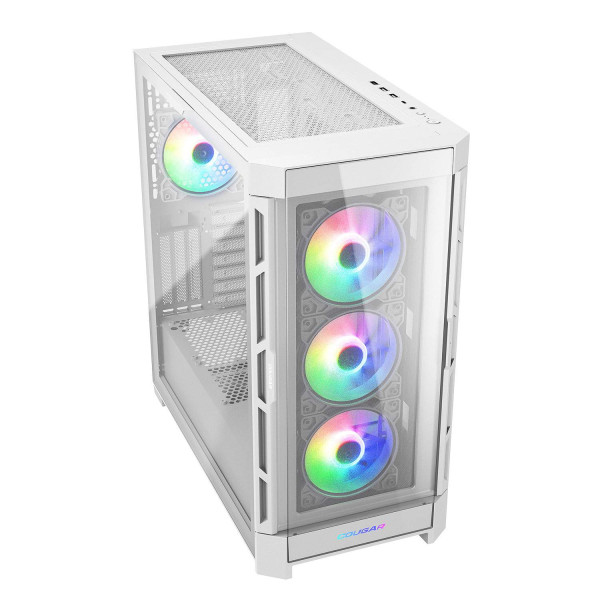 كيس كوغر Duoface Pro RGB  E-ATX بواجهة زجاجية و4 مراوح ARGB – أبيض