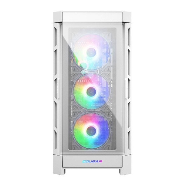 كيس كوغر Duoface Pro RGB  E-ATX بواجهة زجاجية و4 مراوح ARGB – أبيض