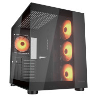 PC Case COUGAR FV150 RGB ATX Mid Tower  with 4 ARGB Fans – Black