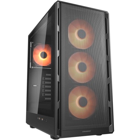 كيس ألعاب COUGAR AIRFACE PURE PRO – ميد تاور ATX بزجاج مقوى – أسود
