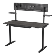 طاولة ألعاب كهرائية COUGAR E‑Odyssey, نظام رفع كهربائي , الأبعاد  1500 × 700 × 25 مم, الارتفاع 730 – 1180 مم, رف لإدارة الكابلات مخفي مع غطاء - أسود