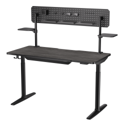 طاولة ألعاب كهرائية COUGAR E‑Odyssey, نظام رفع كهربائي , الأبعاد  1500 × 700 × 25 مم, الارتفاع 730 – 1180 مم, رف لإدارة الكابلات مخفي مع غطاء - أسود