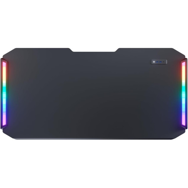 مكتب ألعاب كوغر DEIMUS 120  بإضاءة RGB مزدوجة ومنافذ USB – أسود
