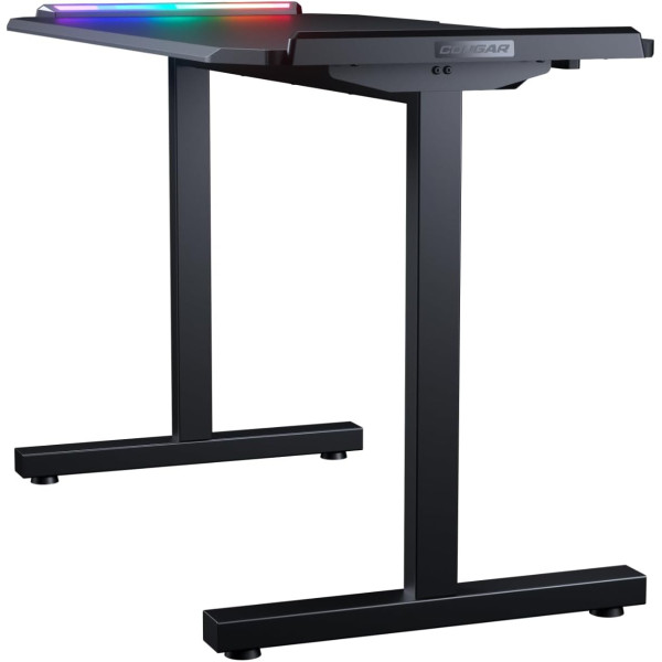 مكتب ألعاب كوغر DEIMUS 120  بإضاءة RGB مزدوجة ومنافذ USB – أسود