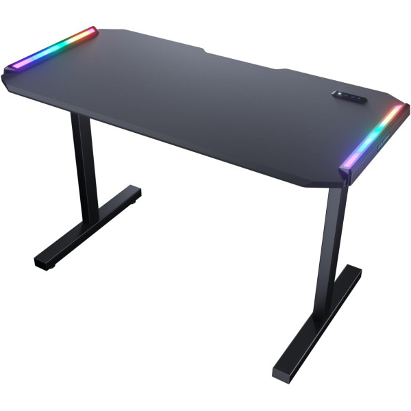 مكتب ألعاب كوغر DEIMUS 120  بإضاءة RGB مزدوجة ومنافذ USB – أسود