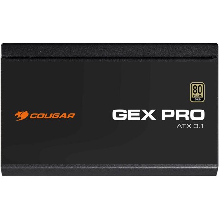 مزود طاقة COUGAR GEX PRO , قدرة 750 واط,  متوافق مع معايير ATX 3.1 وPCIe 5.0, شهادة كفاءة 80 PLUS Gold, مكثفات يابانية, يدعم الكيابل المفصولة لسهولة التركيب - أسود
