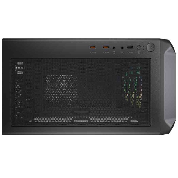 صندوق احترافي COUGAR Archon 2 Crystalline RGB، مزوّد بثلاث مراوح ARGB مثبتة مسبقًا، بحجم Mid Tower، يحتوي على 2 × USB 3.0 و1 × USB 2.0 - اسود