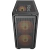 صندوق احترافي COUGAR MX600 MINI RGB، نوع Mini Tower، مزود بمراوح أمامية كبيرة 160mm ARGB PWM لتدفق هواء فائق، يدعم تقنيات BTF / Project Zero،  Mini ITX / Micro ATX - اسود