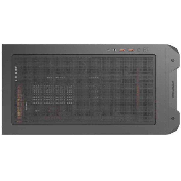 صندوق احترافي COUGAR MX600 MINI RGB، نوع Mini Tower، مزود بمراوح أمامية كبيرة 160mm ARGB PWM لتدفق هواء فائق، يدعم تقنيات BTF / Project Zero،  Mini ITX / Micro ATX - اسود