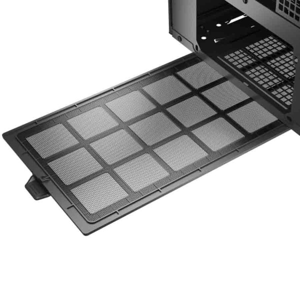 صندوق احترافي COUGAR MX600 MINI RGB، نوع Mini Tower، مزود بمراوح أمامية كبيرة 160mm ARGB PWM لتدفق هواء فائق، يدعم تقنيات BTF / Project Zero،  Mini ITX / Micro ATX - اسود