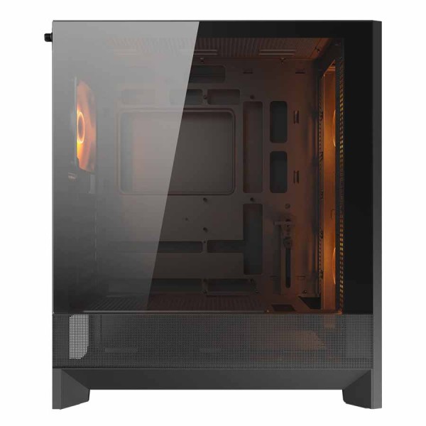 صندوق احترافي COUGAR AIRFACE 180 RGB بواجهة Mesh كاملة، يتضمن منفذ USB 3.2 Gen 2 Type-C في الواجهة الأمامية - اسود