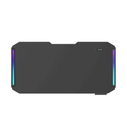 طاولة كهرائية COUGAR E-DEIMUS 12, نظام رفع كهربائي , الأبعاد 1223.8 × 605 مم, الارتفاع 720 ~ 1150 مم,  إضاءة RGB مزدوجة الجوانب, منظم كابلات - أسود