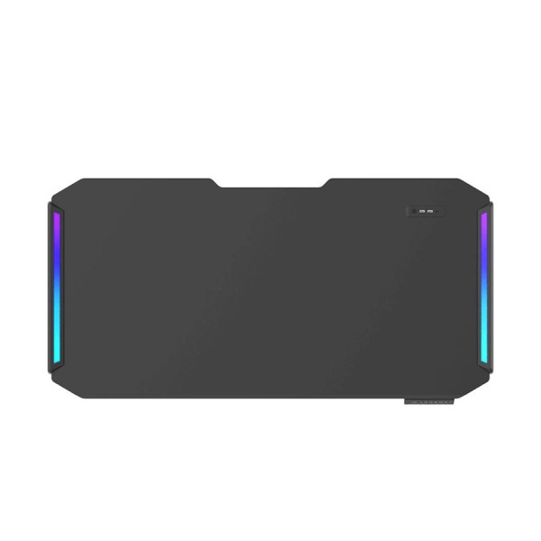 طاولة كهرائية COUGAR E-DEIMUS 12, نظام رفع كهربائي , الأبعاد 1223.8 × 605 مم, الارتفاع 720 ~ 1150 مم,  إضاءة RGB مزدوجة الجوانب, منظم كابلات - أسود