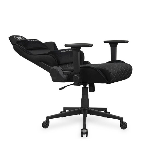 كرسي ألعاب COUGAR Armor One V2 F بتصميم ظهر مرتفع، قماش قابل للتهوية، مساند ذراع قابلة للتعديل 4D، قاعدة معدنية خماسية – أسود