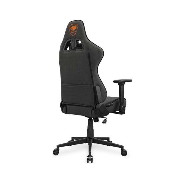 كرسي العاب COUGAR Armor One V2 F, مساند ذراع 4D, خامة قماش/نسيج, الإرجاع حتى 155°, وسادة دعم لأسفل الظهر, رافعة غاز Class 4, التحمل الى 120 كجم - رمادي/أسود