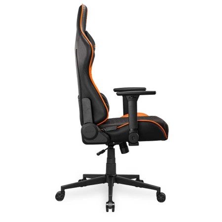 Gaming Chair COUGAR Armor One V2 ,4D adjustable armrests ,Premium PVC leather surface ,Tilt mechanism ,Includes headrest - BLACK ORANGE