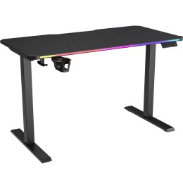 طاولة ألعاب كهربائية قابلة تعديل الارتفاع كوجر E-ARES 120 - مقاس 120×60 سم - إضاءة RGB
