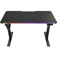 طاولة ألعاب كهربائية قابلة تعديل الارتفاع كوجر E-ARES 120 - مقاس 120×60 سم - إضاءة RGB